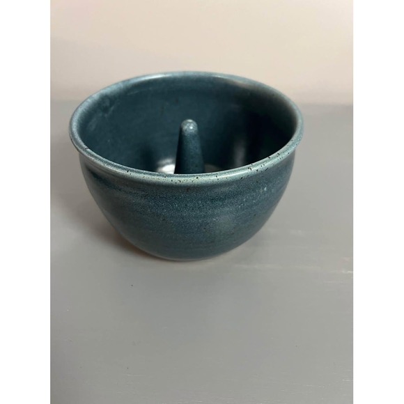 Apple Baker Unique Handmade Pottery Blue - Picture 3 of 5